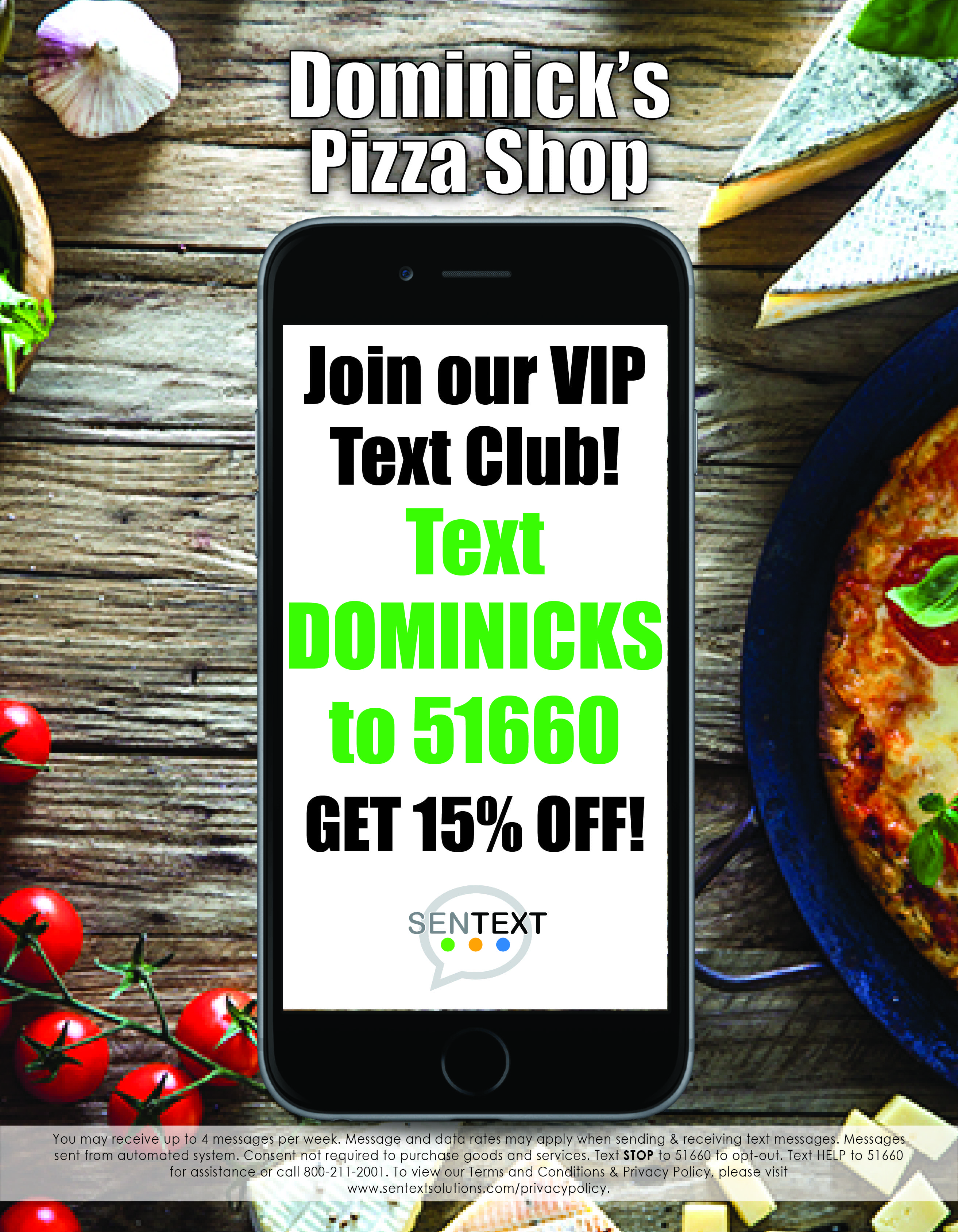 Coupons Exclusive Specials via Text Message